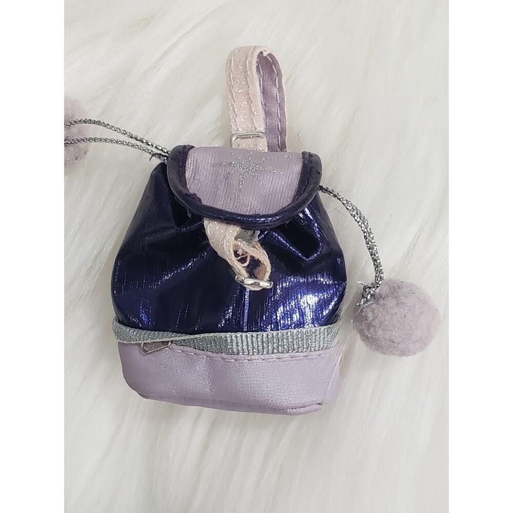 VTG Bratz Dana doll backpack bag Wintertime Wonderland purple accessory OPEN pom